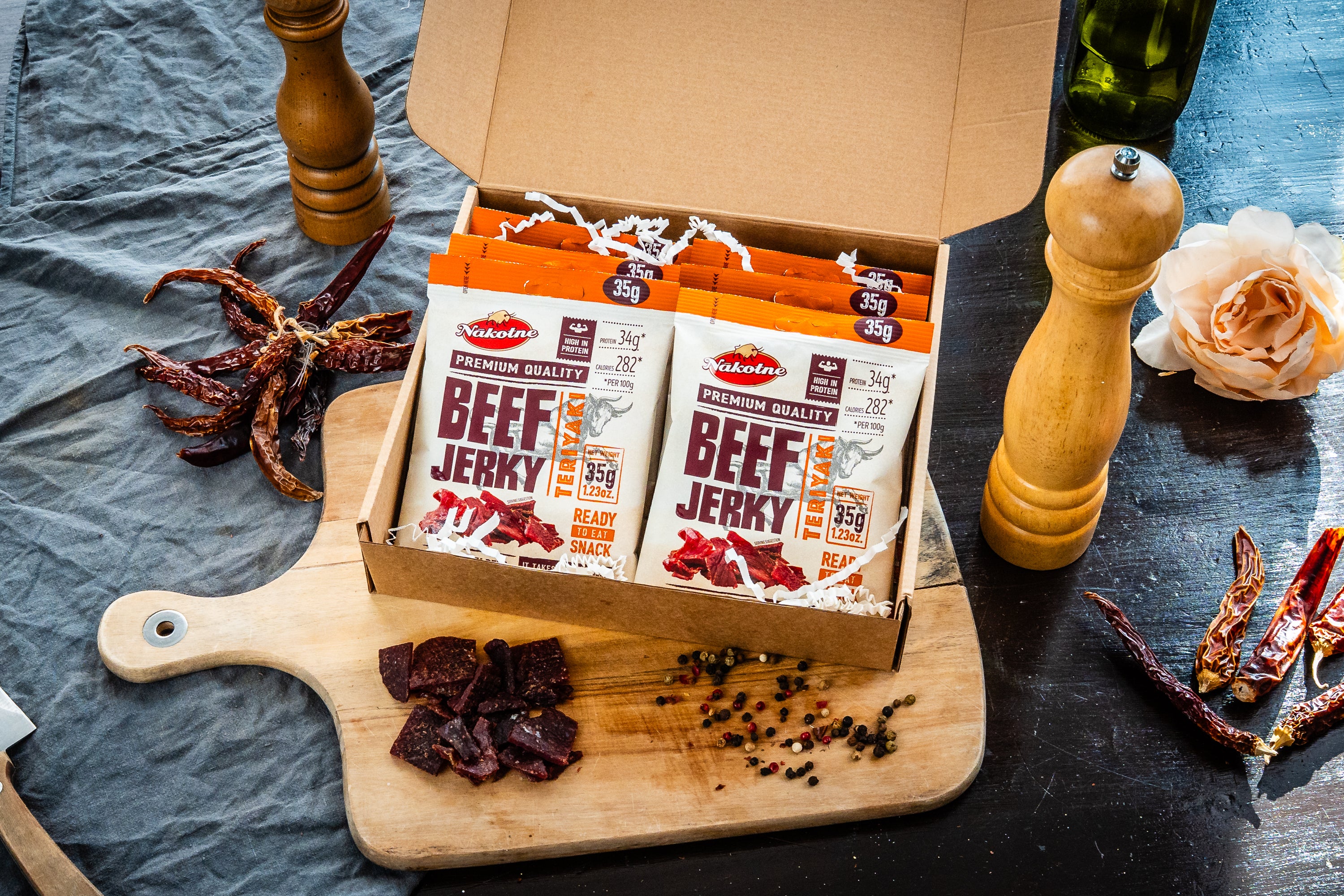 NAKOTNE BEEF JERKY TERIYAKI ( 8 x 35g)