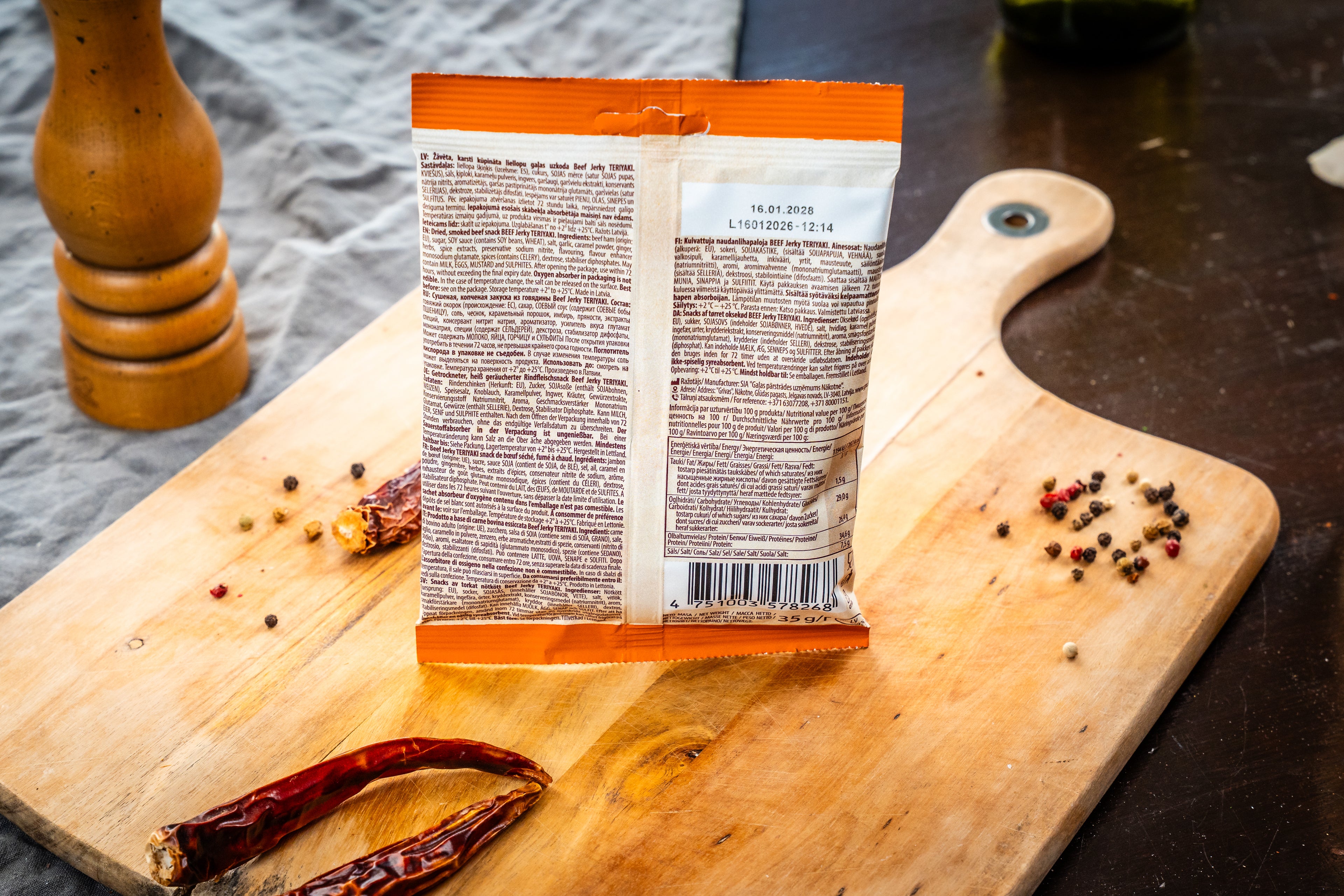 NAKOTNE BEEF JERKY TERIYAKI ( 8 x 35g)