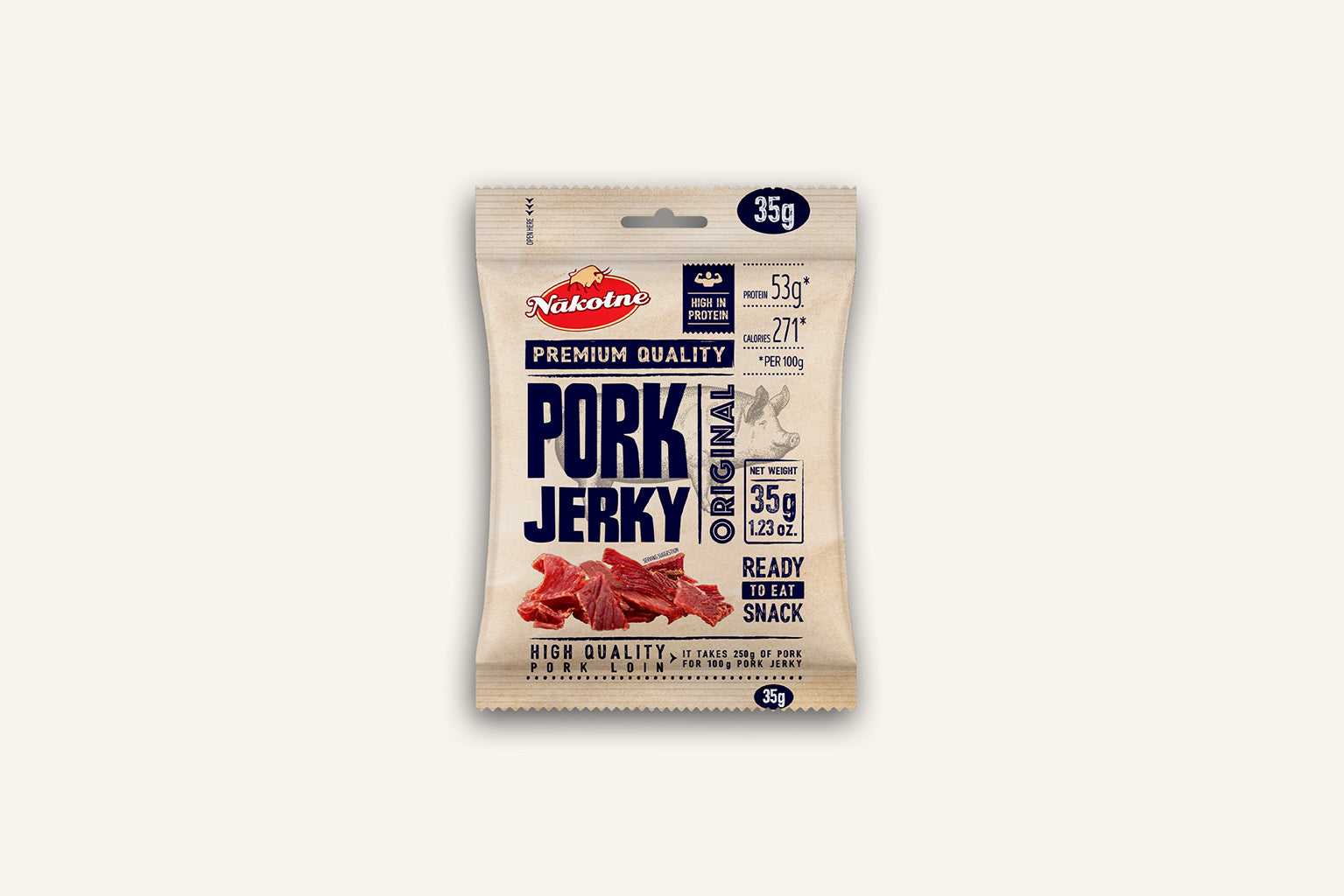 NAKOTNE PORK JERKY ORIGINAL ( 8 x 35g)